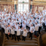 Representatives of international national culinary teams from amongs others Japan, Canada, Sweden, the Czech Republic, Denmark, Austria, Switzerland and the USA came to Stuttgart for the competition draw. Credit: Messe Stuttgart