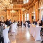 The magnificent marble hall of the New Palace in Stuttgart was bathed in IKA orange light, the chandeliers were freshly polished and the sun was shining brightly. A worthy setting for the draw of the competition days for the 25th IKA/Culinary Olympics. Credit: Messe Stuttgart