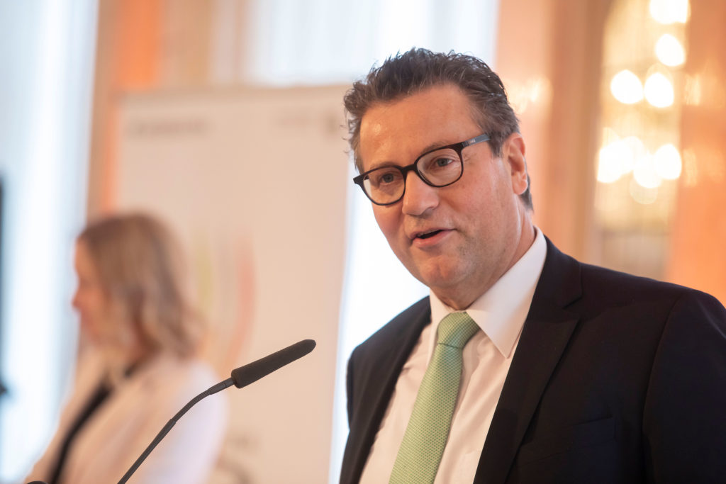Peter Hauk MdL, Minister for Rural Areas and Consumer Protection Baden-Württemberg, also welcomed the international participants. Credit: Messe Stuttgart