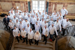 Representatives of international national culinary teams from amongs others Japan, Canada, Sweden, the Czech Republic, Denmark, Austria, Switzerland and the USA came to Stuttgart for the competition draw. Credit: Messe Stuttgart