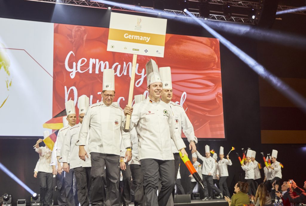 The German Teams during the Parade of the Nations. Photo: IKA/Culinary Olympics.