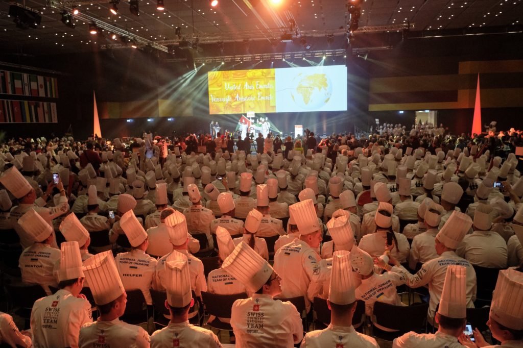 Exactly a year ago today, the teams opened the 25th IKA/Culinary Olympics with the parade of the nations. Photo: IKA/Culinary Olympics