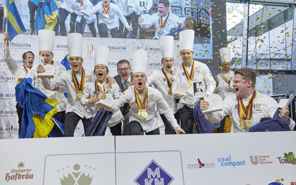 Sweden is the Olylmpic champion of the IKA 2020 in the junior teams category. Photo: IKA/Culinary Olympics