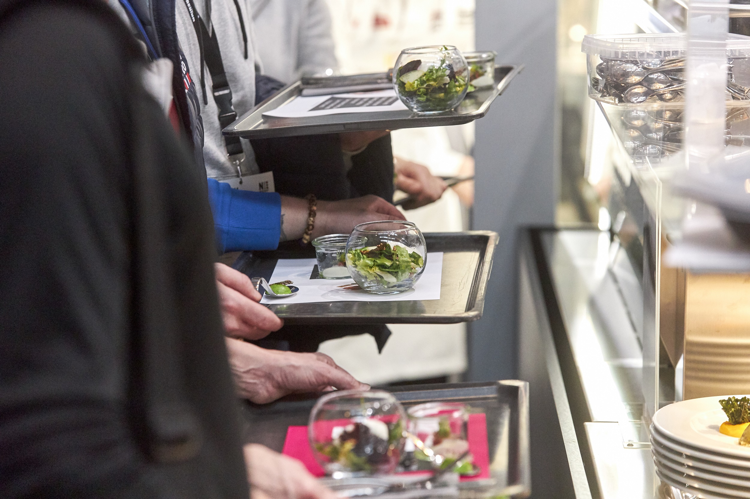 Lunchtime with ambition: The Community Catering teams present high-quality and light three-course menus. Photo: IKA/Culinary Olympics