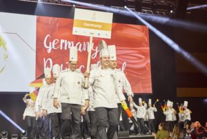 Die deutschen Teams beim Einmarsch der Nationen. Foto: IKA/Culinary Olympics